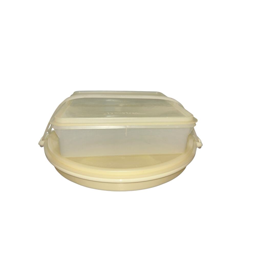 Vintage Tupperware Take Along 2 piece Set with Handle
